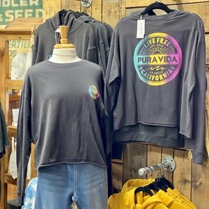 Pura Vida Long Sleeve Crew Neck Tee